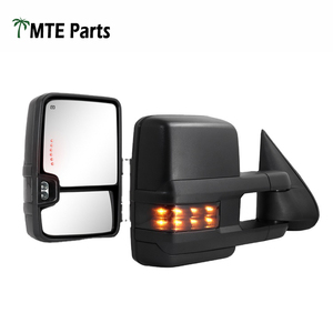 Espejo retrovisor <span class=keywords><strong>de</strong></span> remolque <span class=keywords><strong>de</strong></span> coche con calefacción eléctrica <span class=keywords><strong>de</strong></span> nueva condición con señal <span class=keywords><strong>de</strong></span> giro LED 2003-2006 modelos compatibles con GMC <span class=keywords><strong>Sierra</strong></span> y Chevy Silverado - Product Image 2