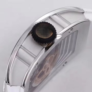 07-01 Mechanical <b>Watch</b>, Luxurious Rose Diamond Case, Red Element <b>Automatic</b> <b>Skeleton</b> Dial, Tonneau Ladies Mechanical <b>Watch</b> - Product Image 4