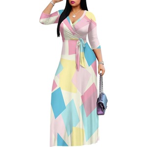 Plus Size Clothing for Women's Plus Size Dresses Casual Loose Pocket Short Sleeve Slits Plus Size Long Maxi Dress XL-5X - Product Image 5
