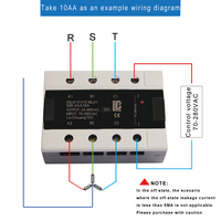 Haute puissance 24 ~ 480VAC 10A 25A 40A 60A 80A 100A 120A AC-AC relais à semi-conducteurs SSR triphasé à usage général