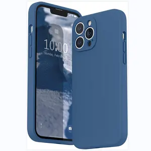 Coque carrée en Silicone liquide pour iPhone, étui de téléphone de styliste compatible 7, 8, 11, 12, 13 Pro Max XS, X, XR