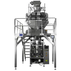 Máquina de embalagem vertical automática de sementes de girassol com balança multihead, aprovação CE de fábrica