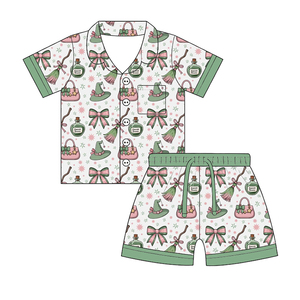 Conjunto de Pijama de Seda de Leche para Niños, Manga Corta, con Botones, Ropa de Dormir Infantil, Impresión Personalizada, OEM, ODM - Product Image 3