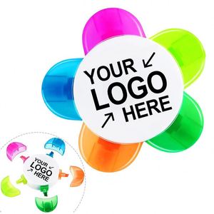 Bolígrafo Fluorescente con Logotipo Personalizado, Regalo Divertido, Bolígrafo Publicitario con Logotipo al por Mayor, Forma de Flor, Resaltador de Cinco Colores, Bolígrafo de Plástico Promocional - Product Image 1