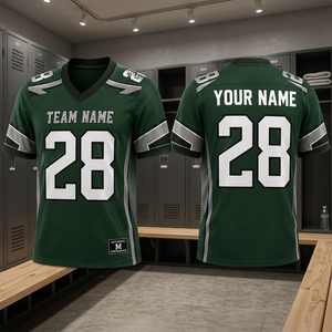 Jersey de Fútbol Americano Personalizado Estilo Vintage para Hombre, Bordado con Nombre y Número del Equipo, 100% Poliéster, Marca Personalizada - Product Image 2