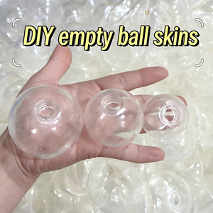 Balle creuse en TPR ultra-douce transparente à faire soi-même, jouet anti-stress et anti-anxiété à presser, jouet sensoriel unisexe - Product Image 6