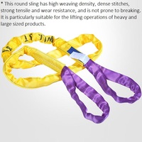 Sling Pengangkat Bulat Kustom Berbahan Webbing Polyester Kekuatan Tinggi 3t 2m 3m 4m 5m Tanpa Ujung