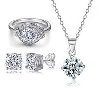 Ensemble de bijoux en argent 925 recyclé écologique avec zircone, fabrication de bijoux en CZ durable, processus de production écologique