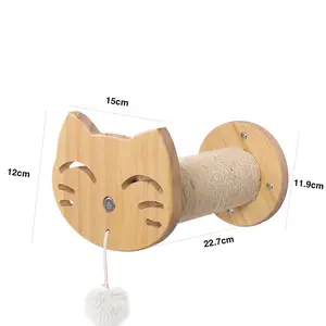 DIY ahşap kedi duvar mobilya duvara monte asılı kedi tırmanma hamak yatak kedi tırmanma rafları Set