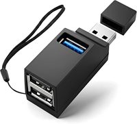 Hub USB 3,0 y 2,0 de 3 puertos, adaptador USB portátil de alta velocidad, divisor para PC, portátil, disco U, teclado, ratón, disco duro móvil