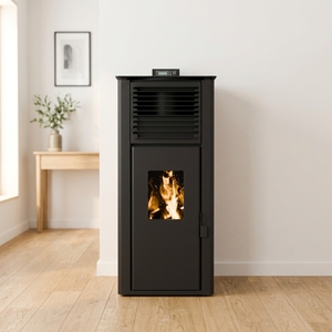 Poêle à granulés moderne et écologique de 6 kW pour salon, fonctionnement <span class=keywords><strong>silencieux</strong></span>, combustion propre, offre une expérience de chauffage ultime, 90 % de rendement - Product Image 4