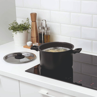 Set Peralatan Masak Aluminium Anti Lengket Premium, Wajan, Panci, dan Panci Besar dengan Tutup, Kompatibel dengan Induksi, Set Peralatan Masak Dapur yang Tahan Lama
