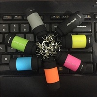 Mini lampe torche LED rechargeable par USB, format poche, porte-clés, étanche, lumière puissante, portable, lampe d'urgence, impression de logo
