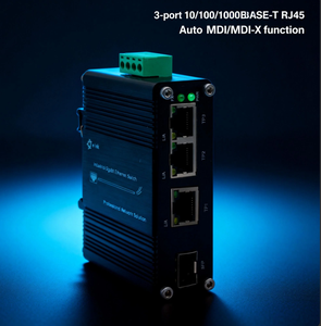 OEM Gigabit Ethernet <strong>Switch</strong> IP40 Aluminum Housing Operates -40&deg;C to 75&deg;C with 12-48VDC Wide Voltage Input Fiber <strong>Switch</strong> - Product Image 4