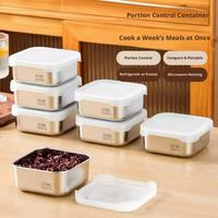 Boîte à lunch réutilisable tendance en acier inoxydable 304, compartimentée, compatible micro-ondes, pour la préparation des repas et la perte de poids, usage domestique