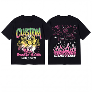 Camiseta de Verano de Nueva Colección para Fabricantes de Ropa, Personalizada, 300g, 100% Algodón Jersey, Cuello en V, Casual, Holgada, Lisa, Anti-Pilling - Product Image 2