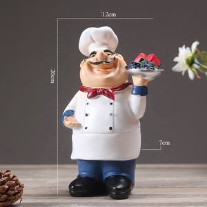 Estatua de <span class=keywords><strong>Chef</strong></span> para Decoración del Hogar, Adornos de Cocina, Figura de <span class=keywords><strong>Chef</strong></span> de Resina - Product Image 1