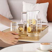 Plateau de drainage rectangulaire en plastique de luxe léger avec poignée, plateau plat domestique pour tasses à thé, verres à eau, service à thé