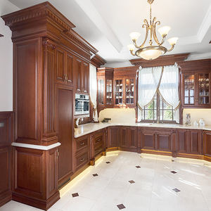 Meubles Kejia, armoires de cuisine américaines de style shaker, armoires de cuisine modernes en bois massif, bois naturel, accessoires - Product Image 2