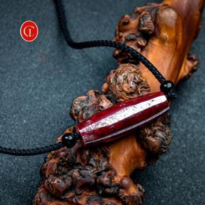 Kalung Liontin Kristal Batu Cinnabar Merah Alami - Batu Penyembuhan Mentah untuk Perlindungan Amulet - Product Image 6