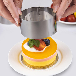 แม่พิมพ์วงแหวน<span class=keywords><strong>เค้ก</strong></span>สแตนเลสทรงกลมขนาดใหญ่แบบกำหนดเอง สำหรับอบมูส ขนมอบ ของหวาน <span class=keywords><strong>ร้าน</strong></span>เบเกอรี่ - Product Image 1