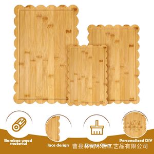 Tabla de cortar de madera maciza de doble cara, cuadrada, de color natural, para uso doméstico. - Product Image 5