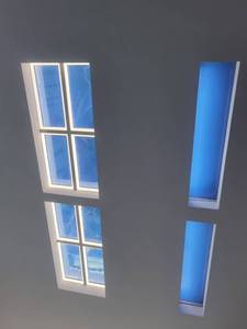 Plafonnier LED CE encastré ultra-plat, lumière artificielle d'ambiance, faux fenêtre, lumière du soleil, intensité variable, panneau LED intelligent bleu <span class=keywords><strong>Coelux</strong></span> - Product Image 3