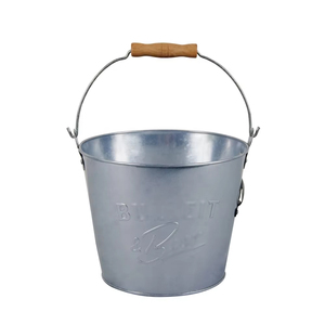 Toptan doğrudan satış 1.5 galon yuvarlak Metal bira buz kovaları tatil parti için kolu ile - Product Image 3