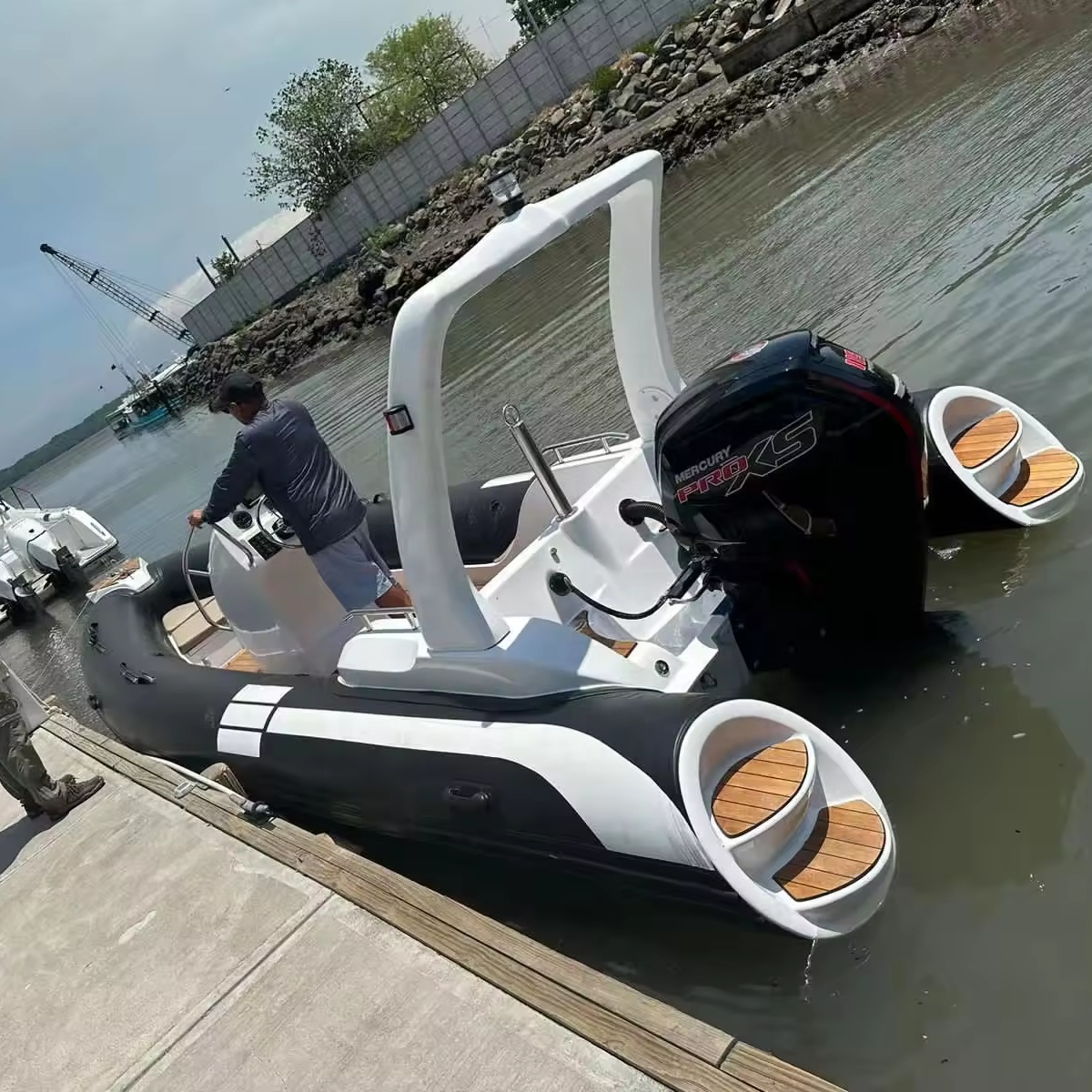 Надувная жесткая надувная лодка hypalon надувные лодки Китай гребная алюминиевая лодка