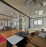 Maison conteneur extensible de 20 pieds entièrement équipée, maison préfabriquée avec système de plomberie et d'électricité préinstallés Ray-Zen