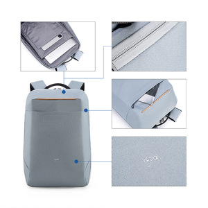 Kingsons <b>Backpack</b> Light Blue Green Blue Waterproof <b>Computer</b> Interlayer Unisex Casual Travel <b>Backpack</b> - Product Image 2