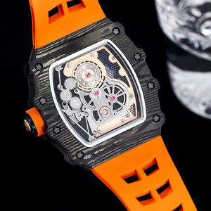 Montre de sport haut de gamme RM Skeleton, confortable à porter, avec boîtier en titane, design mécanique futuriste, fusion de matériaux de luxe - Product Image 5