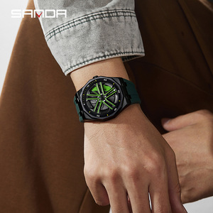 Reloj de Cuarzo Sanda 1162 con Rueda Giratoria 3D, Moderno, Resistente al Agua, Casual, para Estudiantes - Product Image 6