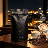Sachet Doypack Mat Anti-Odeur Personnalisable avec Valve de Dégazage Unidirectionnelle et Fermeture Éclair pour le Stockage du Café, du Thé et des Noix
