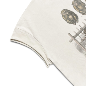 Camiseta sin mangas para hombre, estilo vintage, con estampado gráfico de los Tres Monos Sabios, diseño desgastado, de algodón, informal, estilo urbano, retro. - Product Image 4