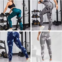 Penjualan laris 2023 Legging Yoga kebugaran kebugaran Gym tanpa kelim kontrol perut pinggang tinggi seksi pantat pengencang pewarna untuk wanita