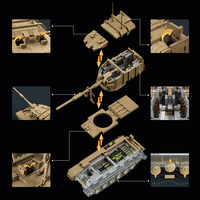 Bloques de Construcción MOC FV4005 Stage II Tank Destroyer, Modelo de Ladrillos de Vehículo Blindado Británico, Juguete Coleccionable de Modelismo Militar