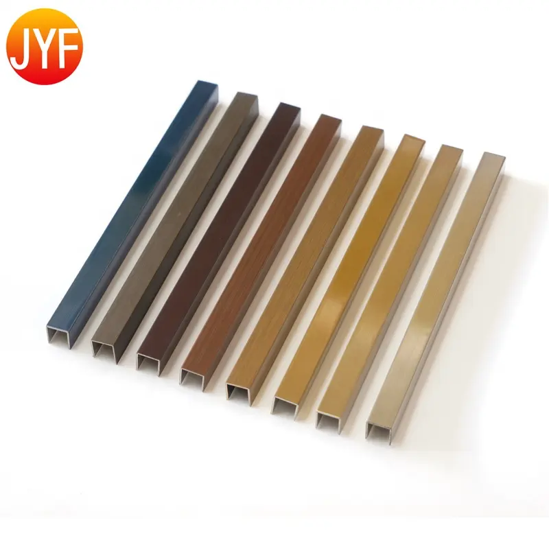 ANY789 pasokan pabrik PVD 304 baja tahan karat dekorasi tipe U ubin cocok untuk dinding marmer profil logam
