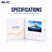 Album vidéo personnalisé avec écran HD, brochure, lecture MP4, carte de visite numérique, impression de logo, publicité, promotion
