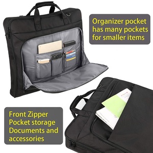 工場直販最高品質の男性旅行 & 出張中古クラシックスーツキャリアキャリーオンガーメントバッグ、ショルダーストラップ付き - Product Image 6