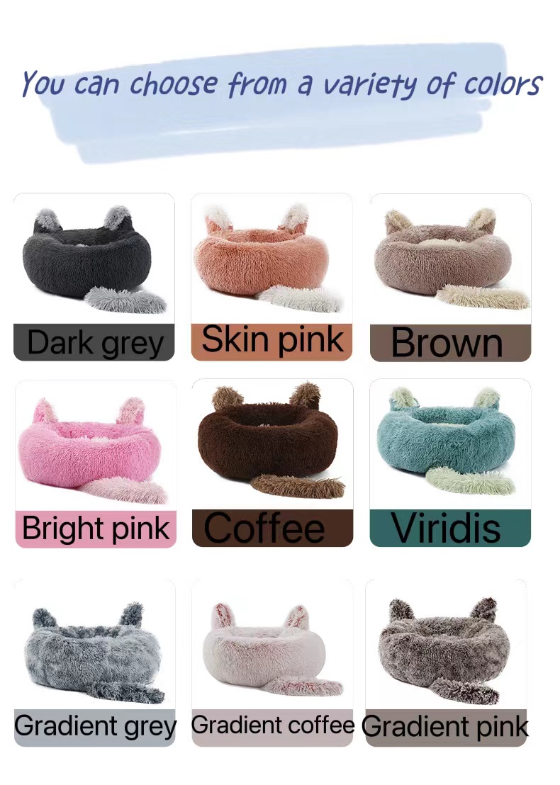 Cute Pretty Rabbit Ears Heating Winter Pet Calming Beds Sofa Wear Resisting