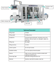 Machine de remplissage entièrement automatique pour liquides visqueux et moussants en jerrycan de 5 gallons, ligne de production de remplissage pour barils en plastique et métal de 20 litres