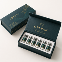 Boîtes d'emballage personnalisées pour flacons de peptides avec impression de logo, inserts EVA noirs et blancs, pour flacons de 3 ml et 20 ml