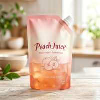 Poche souple à bec verseur imprimée, en plastique de qualité alimentaire, écologique et recyclable, pour lait, huile d'olive, jus, boissons liquides et gelée