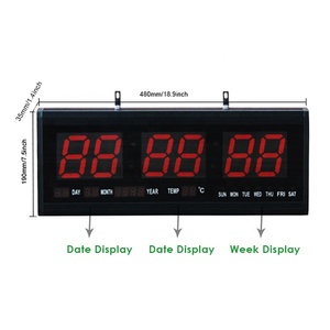 Electronic <strong>Digital</strong> Led Calendar Wall <strong>Clock</strong> with Temperature Date <strong>Day</strong> LED Calendar for Wall - Product Image 2