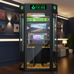 Cabina Karaoke Insonorizzata Commerciale per Due Persone, Pod KTV per Interni, Cabina di Canto con Vetro, Sala Musicale per <span class=keywords><strong>Bar</strong></span>, Centri Commerciali, Sale Giochi - Product Image 3
