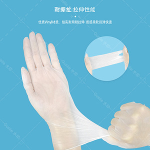 Guantes Desechables de Vinilo Blue Guard, No Estériles, Sin Polvo, de Grado Alimenticio, para Uso Médico e Industrial - Product Image 1