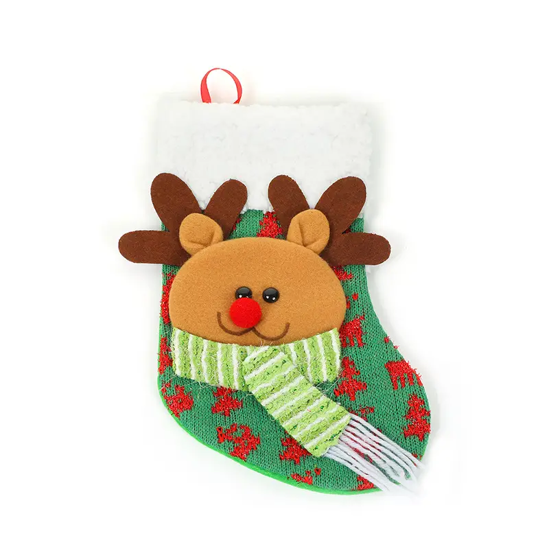 Saco de presente de Natal para meias e doces, meias de Natal para decoração de ano novo, 2024, material ideal para presente