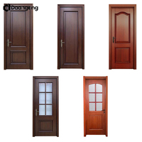 Porte intérieure en bois massif finition noyer brun foncé 40 mm robuste pour bureau, salle de direction, salon, moderne et affleurante