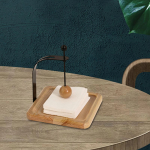 Wholesale Tabletop Wooden Tissue <b>Box</b> Holder Napkin <b>Storage</b> Rack Restaurant Desktop <b>Paper</b> Organizer Home Decoration Case - Product Image 1